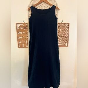 Uniqlo Black Sleeveless T Shirt Cotton Dress